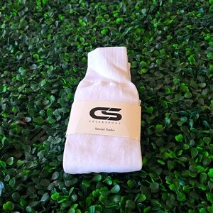 White Soccer Girls Socks